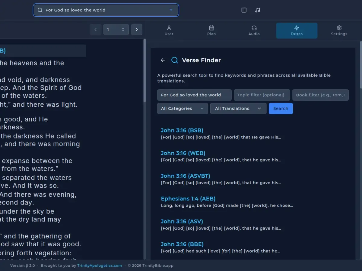 Search and study results